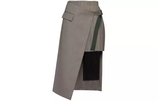 Повседневная длинная юбка женская серая Mm6 Maison Margiela