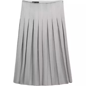 Повседневная длинная юбка женская серая Zara