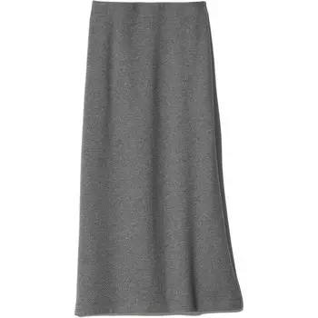 Повседневная длинная юбка женская свинцово-серая Uniqlo