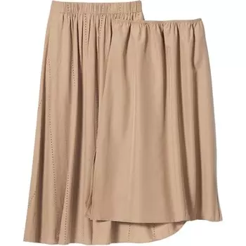 Повседневная длинная юбка женская темно-бежевого цвета Uniqlo