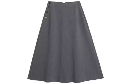 Повседневная длинная юбка женская темно-серая Gap