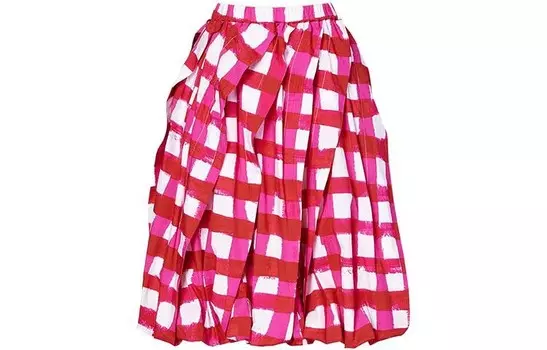 Повседневная длинная юбка женская Uniqlo, фуксия