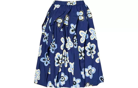 Повседневная длинная юбка женская Uniqlo, темно-синий