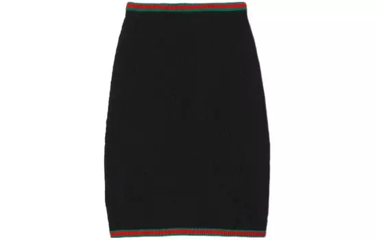 Повседневная длинная юбка женская зеленая Gucci