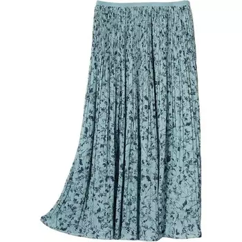 Повседневная длинная юбка женская зеленая Uniqlo