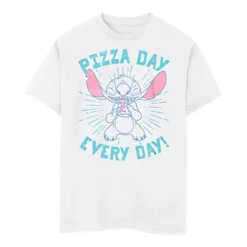 Повседневная футболка Disney Lilo & Stitch для мальчиков 8–20 Pizza Day Licensed Character