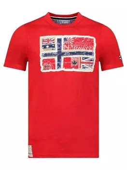 Повседневная футболка Geographical Norway, красный