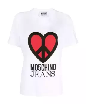 Повседневная футболка Moschino, белый
