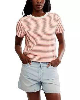 Повседневная футболка в полоску Free People, слоновая кость/кремовый