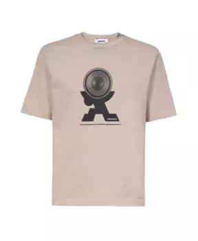 Повседневная хлопковая футболка Ambush, бежевый