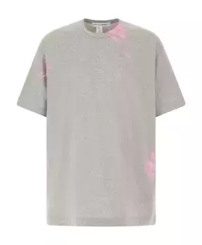 Повседневная хлопковая футболка Comme Des Garons, серый
