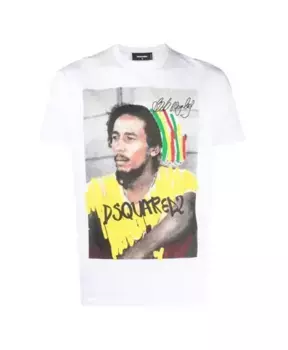 Повседневная хлопковая футболка Dsquared2, белый