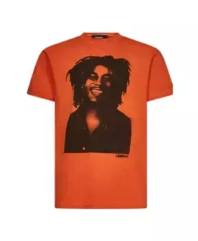 Повседневная хлопковая футболка Dsquared2, оранжевый