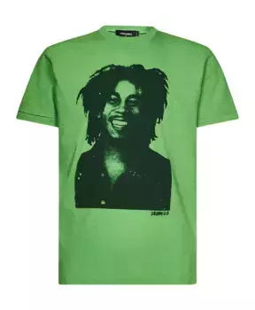 Повседневная хлопковая футболка Dsquared2, зеленый