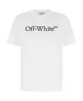 Повседневная хлопковая футболка Off White, белый