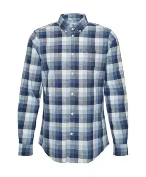 Повседневная хлопковая рубашка Barbour, синий
