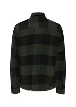 Повседневная клетчатая темно-зеленая мужская рубашка ONSMILO LS CHECK OVERSHIRT NOOS Only & Sons, зеленый