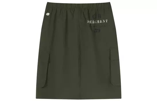 Повседневная короткая юбка европейской версии для женщин Champion, Army Green