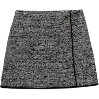 Повседневная короткая юбка женская с принтом зебры серые ZARA, Zebra Print Gray