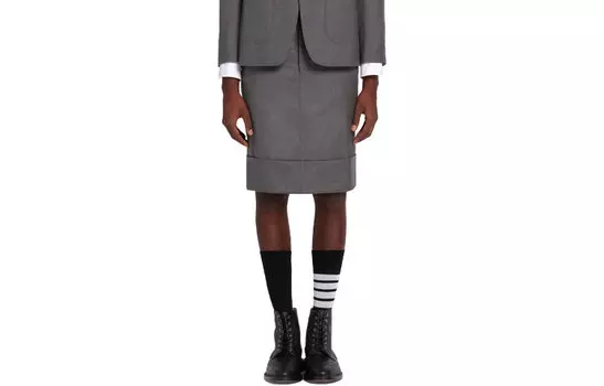 Повседневная короткая юбка женская THOM BROWNE, серый