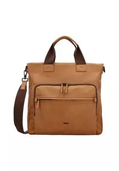 Повседневная кожаная сумка 41 см с отделением для ноутбука PICARD, цвет Cognac