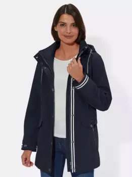 Повседневная куртка из софтшелла с капюшоном Casual Looks, цвет морской волны