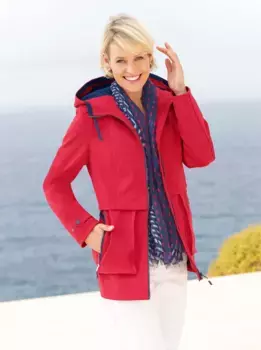 Повседневная куртка из софтшелла с капюшоном Casual Looks, красный