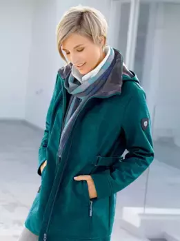 Повседневная куртка из софтшелла с капюшоном Casual Looks, зеленый