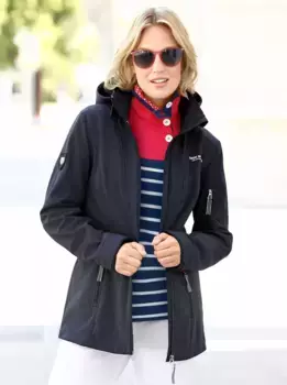 Повседневная куртка из софтшелла с капюшоном Casual Looks, цвет морской волны