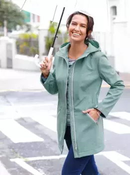Повседневная куртка из софтшелла с капюшоном Casual Looks, цвет Jade