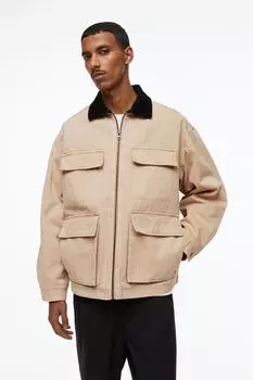Повседневная куртка Regular Fit H&M, светло-бежевый