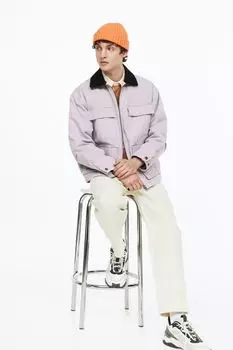 Повседневная куртка Regular Fit H&amp;M, светло-фиолетовый