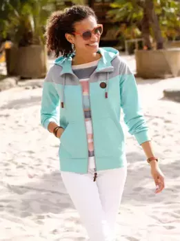 Повседневная куртка-рубашка "Sweat Jacket" Casual Looks, цвет Mint-Hellgrau-Meliert