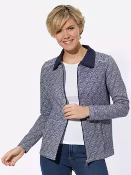 Повседневная куртка-рубашка "Sweat Jacket" Casual Looks, синий
