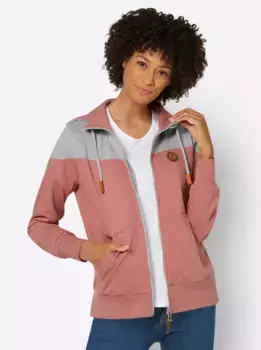 Повседневная куртка-рубашка "Sweat Jacket" Casual Looks, цвет Rosenholz-Hellgrau-Meliert