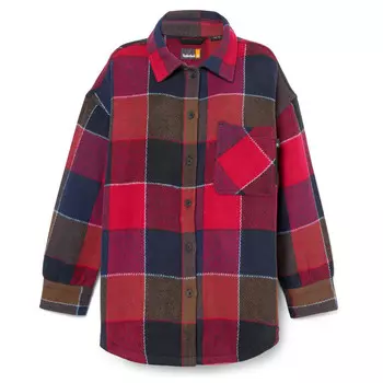 Повседневная куртка Timberland Heavy Flannel Long Overshirt, цвет Peacoat Yarn-Dyed