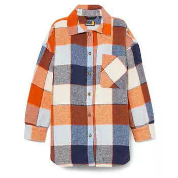 Повседневная куртка Timberland Heavy Flannel Long Overshirt, цвет Umber Yarn-Dyed