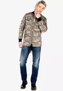 Повседневная куртка в модном стиле милитари CIPO & BAXX, цвет Camelcamouflage