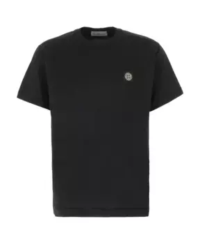 Повседневная мужская хлопковая футболка Stone Island, черный