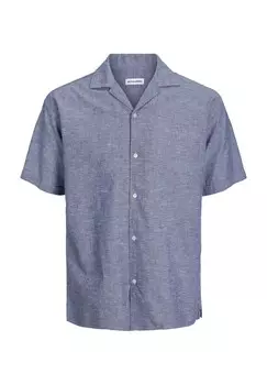 Повседневная мужская рубашка Kent Slim Fit с короткими рукавами Jack & Jones, цвет Faded Deni
