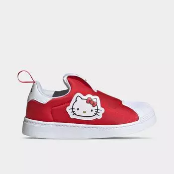 Повседневная обувь Adidas Originals x Hello Kitty Superstar 360 для девочек для маленьких детей, красный