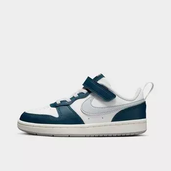 Повседневная обувь на липучке Nike Court Borough Low 2 для маленьких детей, белый
