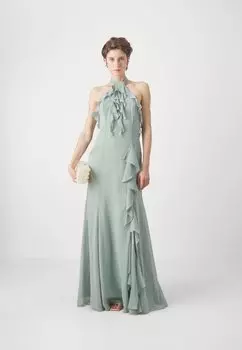 Повседневная одежда Swing, нежно-зеленый Ruffle Dress