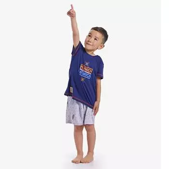 Повседневная пижама с короткими рукавами и круглым вырезом ch1250 мальчик Munich, синий