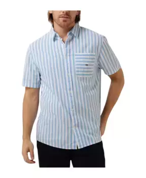 Повседневная полосатая льняная рубашка Tommy Jeans, мультиколор