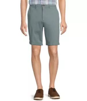 Повседневная повседневная одежда Roundtree & Yorke, потертая, с плоской передней частью, 9 Шорты-чиносы, синий