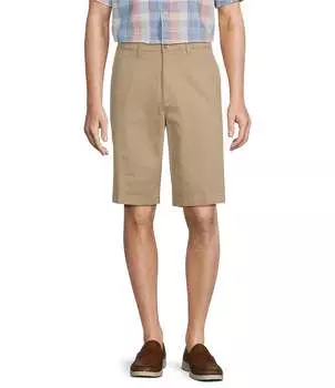 Повседневная повседневная одежда Roundtree & Yorke, потертая, с плоской передней частью, 11 Шорты-чиносы, бежевый