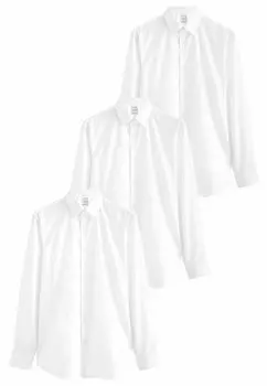 Повседневная рубашка 3 Pack Regular Fit Single Cuff Next, белая