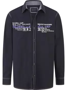 Повседневная рубашка BABISTA Regular fit Button Up Shirt Rinadoro, синий/темно-синий