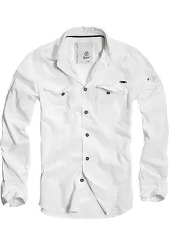 Повседневная рубашка Brandit Slim fit Button Up Shirt, белый